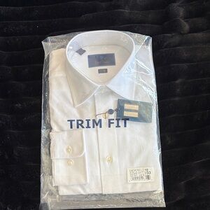 David Donahue White Dress Shirt long sleeved